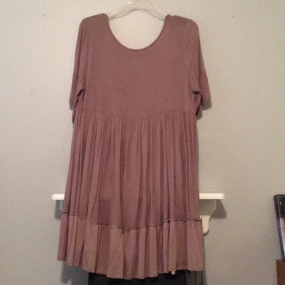 Mauve babydoll and ruffled dress - Picture 2 of 2